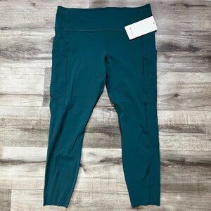 Lululemon Athletic Fast & Free HR Tight Yoga Pants Green Jasper NWT Size 14